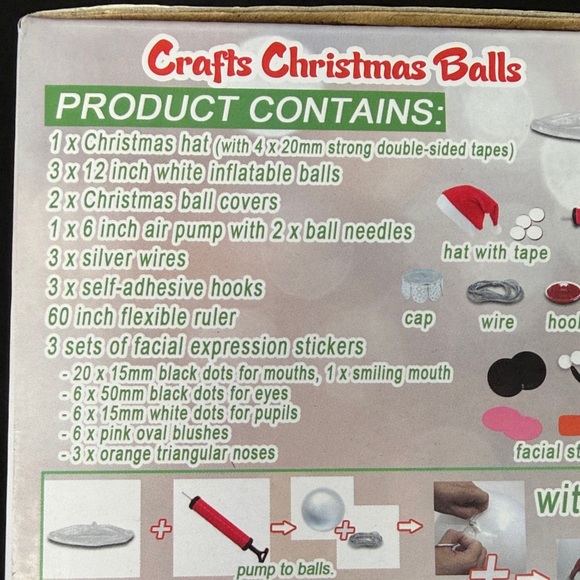 Hand Painted Christmas Balls Crafts Snowman Balls Indoor Outdoor decorations new - Picture 3 of 12